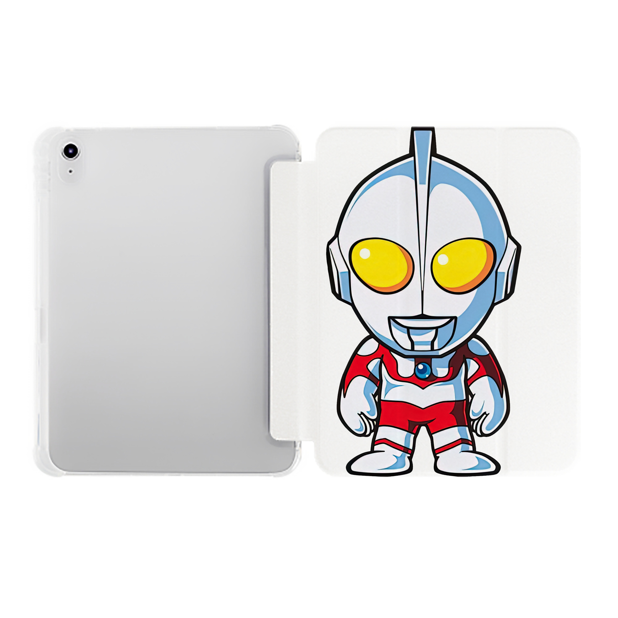 （画像用） ウルトラマン Ultraman IPad ケース ペン収納付き 三つ折りスタンド PUレザー×シリコン 対応機種9.5/10.5/10.9インチ